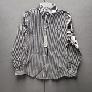 Men's Black and White Striped Shirt Small